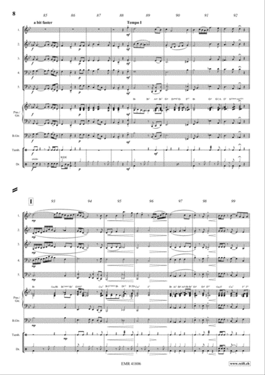 Fascinatin' Gospels Fascinatin' Gospels Brass Band scores gallery preview page 8