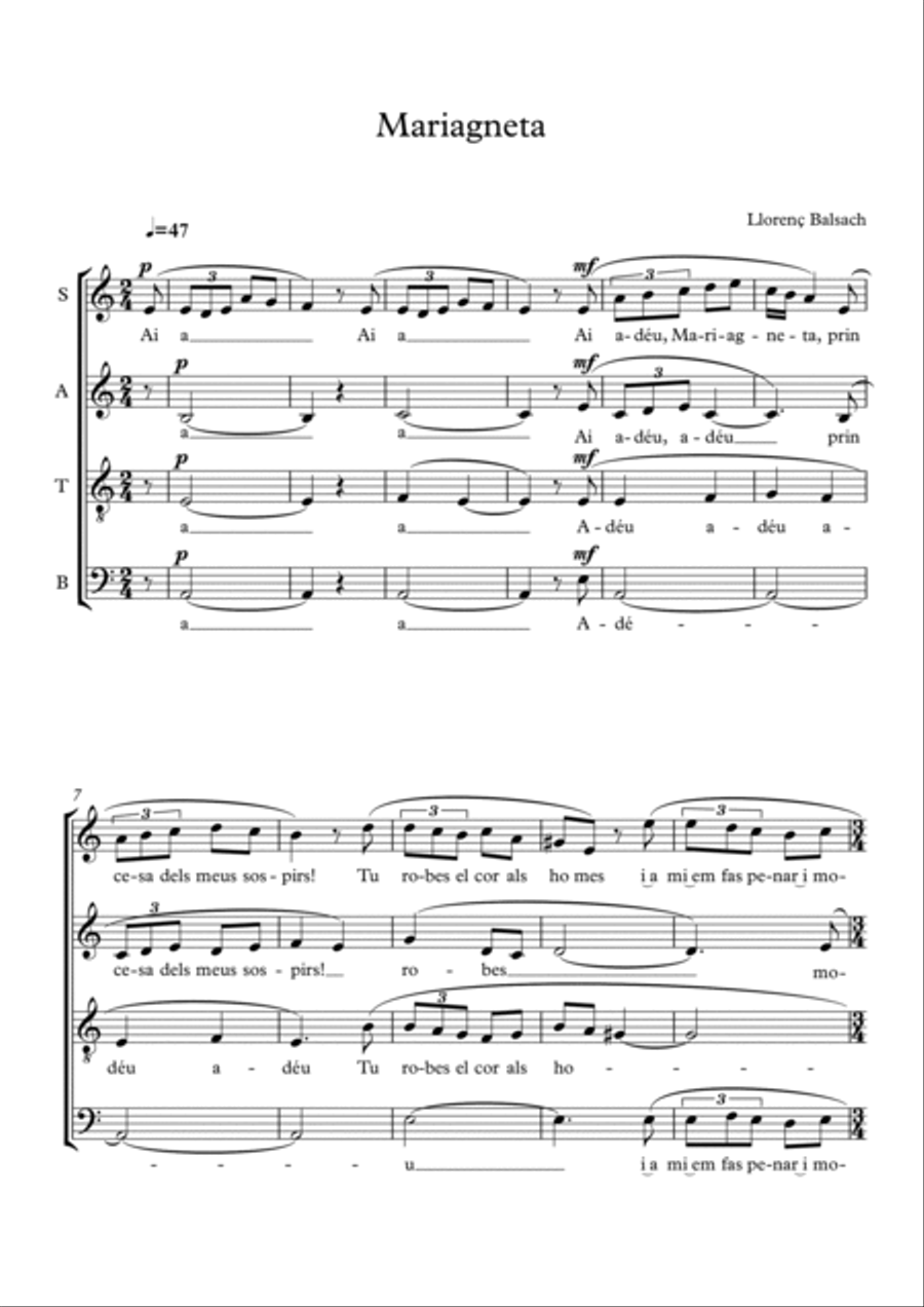 Mariagneta Choir scores gallery preview page 3