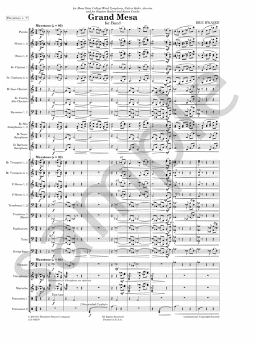 Grand Mesa Concert Band scores gallery preview page 4