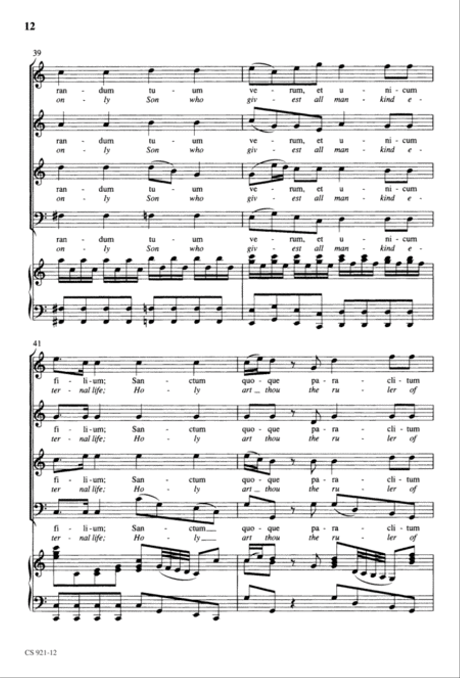 Te Deum - Choral Score