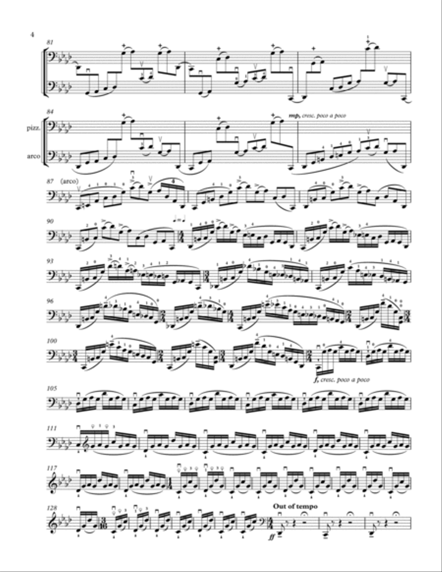 Non-Periodic Passacaglia Cello Solo scores gallery preview page 4