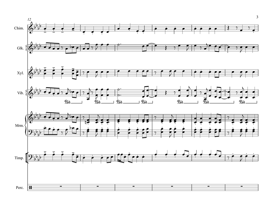 Viva La Vida Viva La Vida Percussion Ensemble scores gallery preview page 3