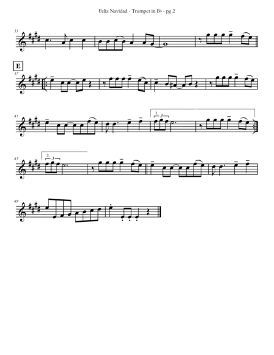 Feliz Navidad Feliz Navidad Trombone scores gallery preview page 3
