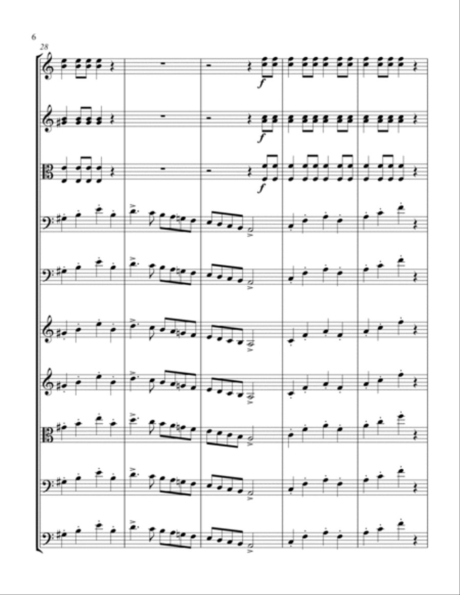 Suite Algerienne IV. Marche Militaire Francaise Score String Orchestra scores gallery preview page 6