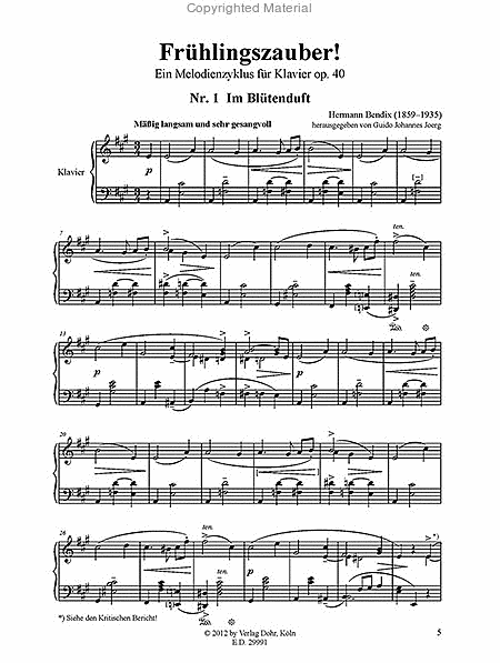 Frühlingszauber! op. 40 -Ein Melodienzyklus für Klavier-