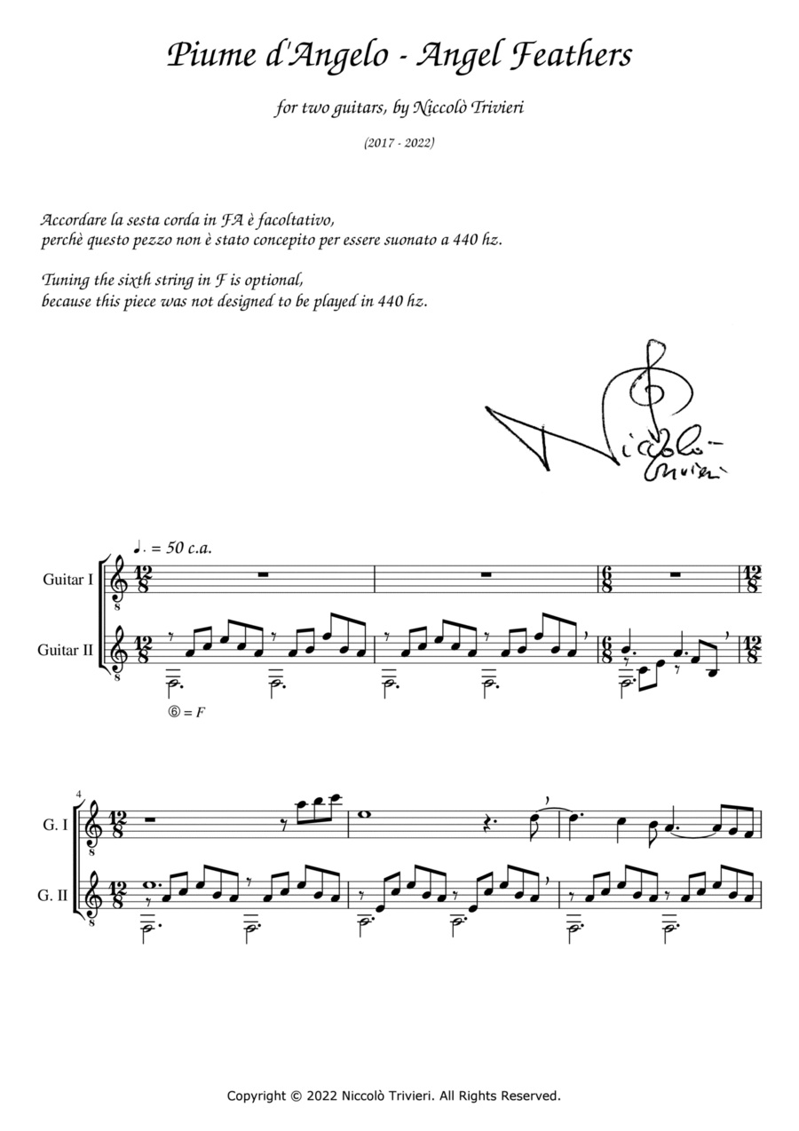 Piume d'Angelo - Angel Feathers Set of Parts scores gallery preview page 1