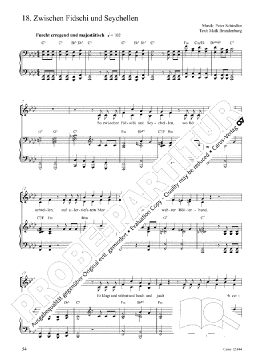 Gruselmonsterzaubersongs. Heft II Children's Choir scores gallery preview page 55