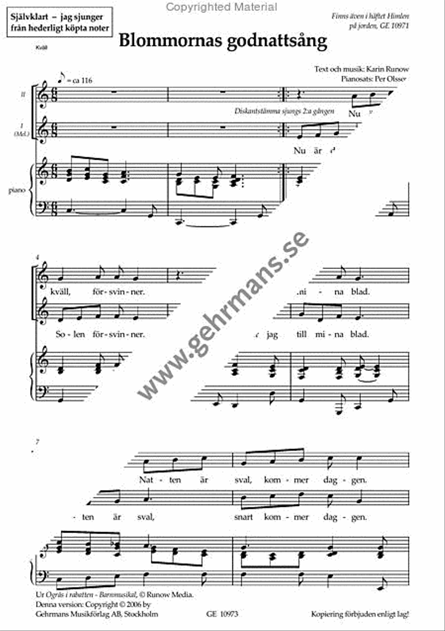 Blommornas godnattsang SA scores gallery preview page 2