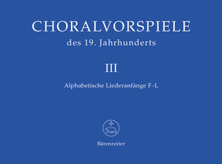 Book cover for Choralvorspiele des 19. Jahrhunderts, Band 3