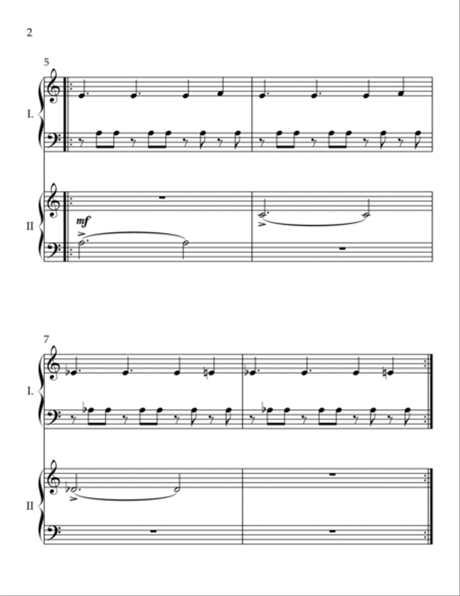 Halloween Theme Easy Piano scores gallery preview page 2