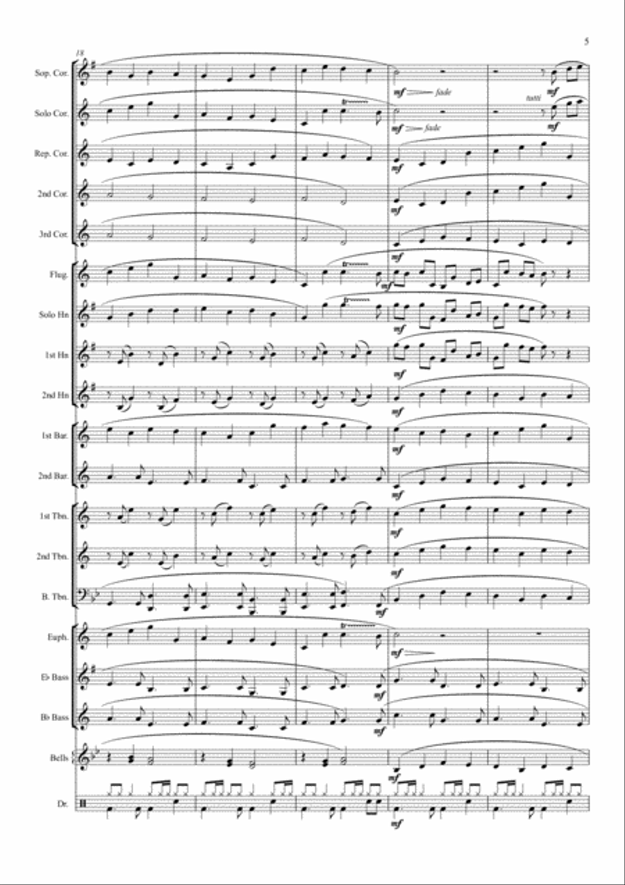 Brass Canon (Brass Band) Brass Band scores gallery preview page 5