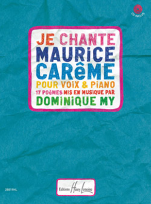 Book cover for Je chante Maurice Careme