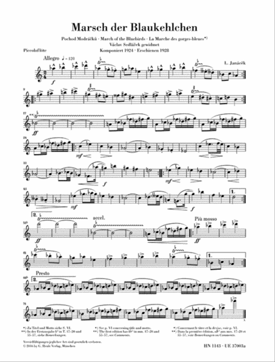 March of the Bluebirds Piccolo scores gallery preview page 3