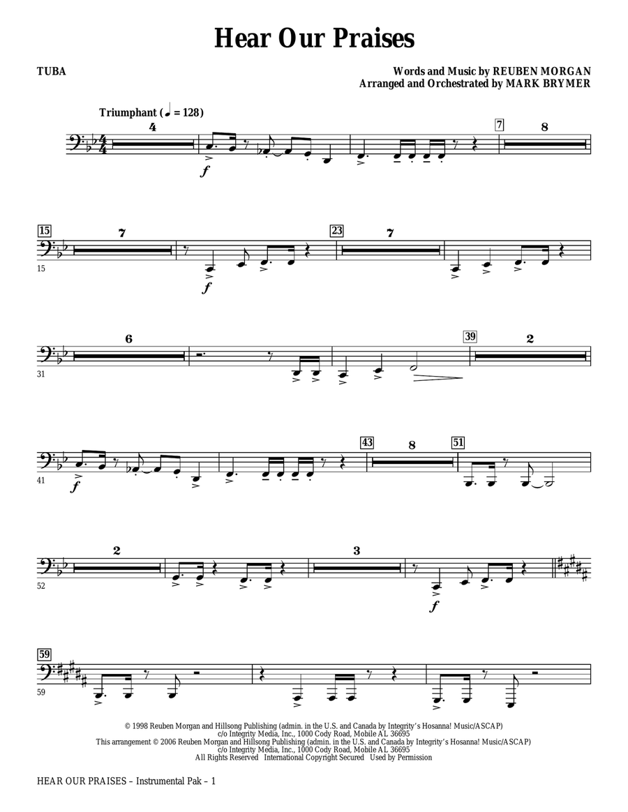 Hear Our Praises (arr. Mark Brymer) - Tuba