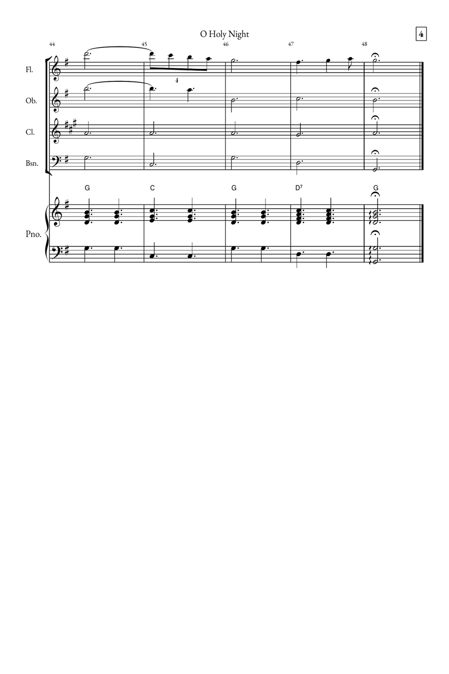 O Holy Night Small Ensemble scores gallery preview page 4