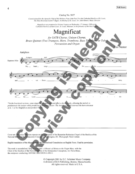 Magnificat (Full Score)