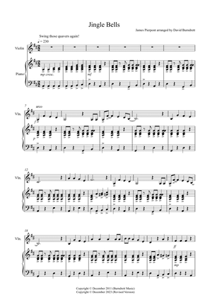 Jingle Bells (Jazzy Style!) for Violin and Piano