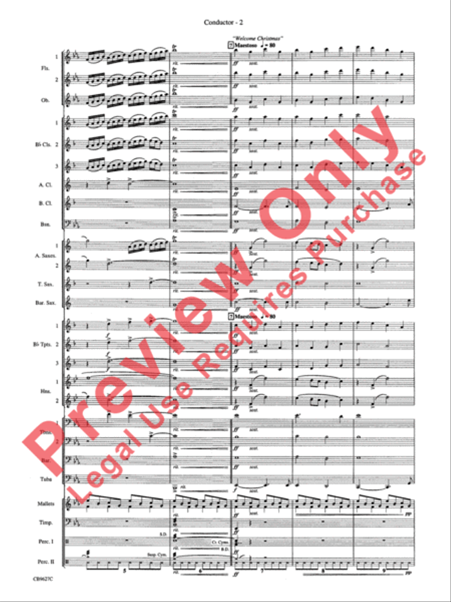 How the Grinch Stole Christmas Concert Band scores gallery preview page 5