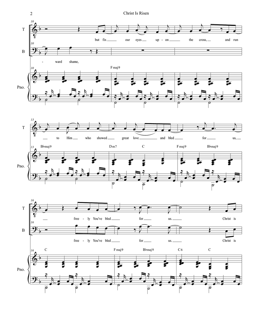 Christ Is Risen Christ Is Risen TB scores gallery preview page 2