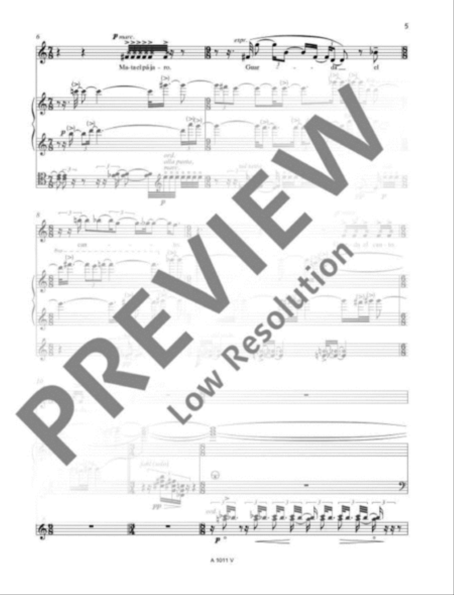 Siete Textos de Miguel Angel Bustos Cello scores gallery preview page 6