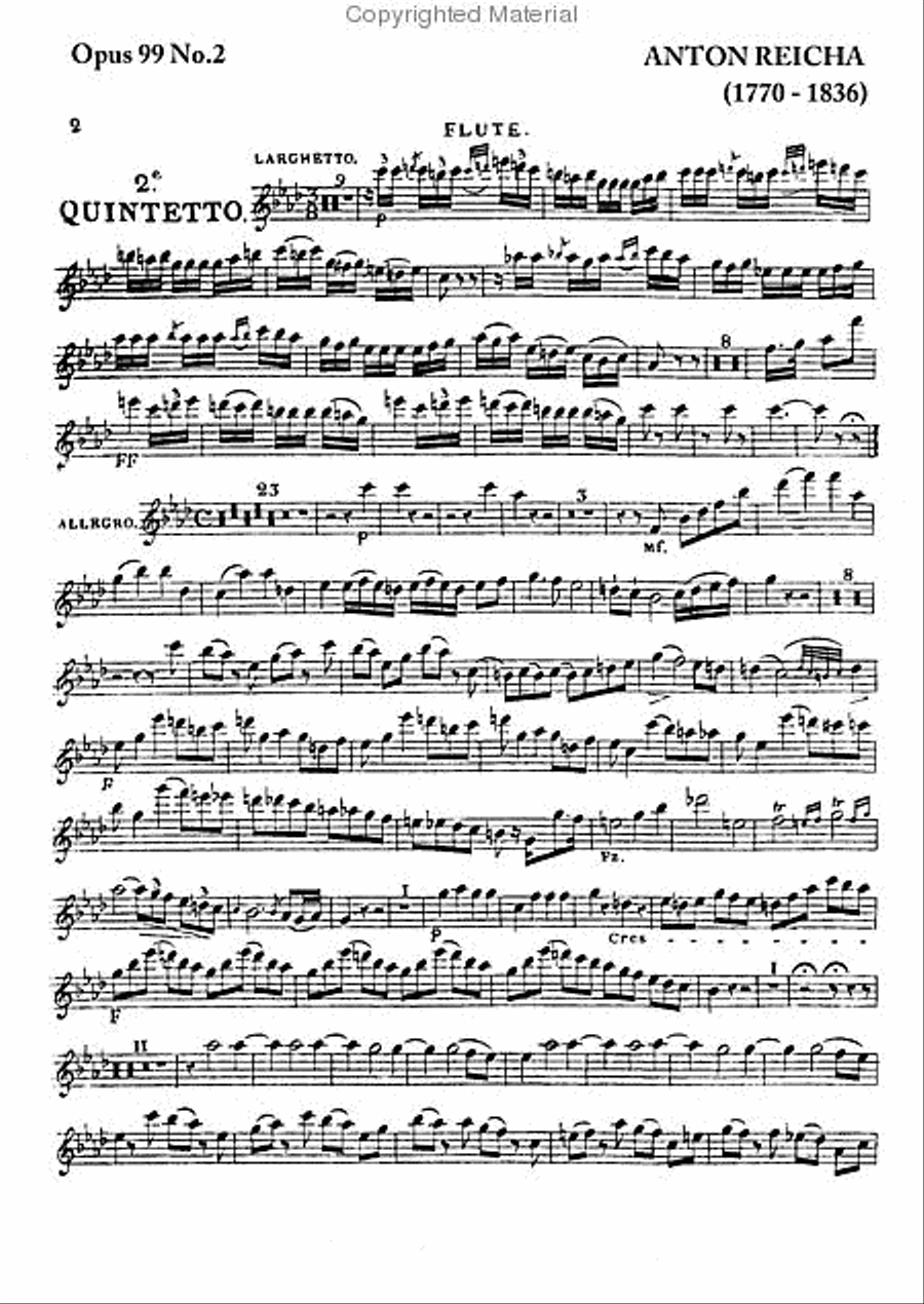 Wind Quintet, Op. 99, No. 2 Woodwind Quintet scores gallery preview page 4