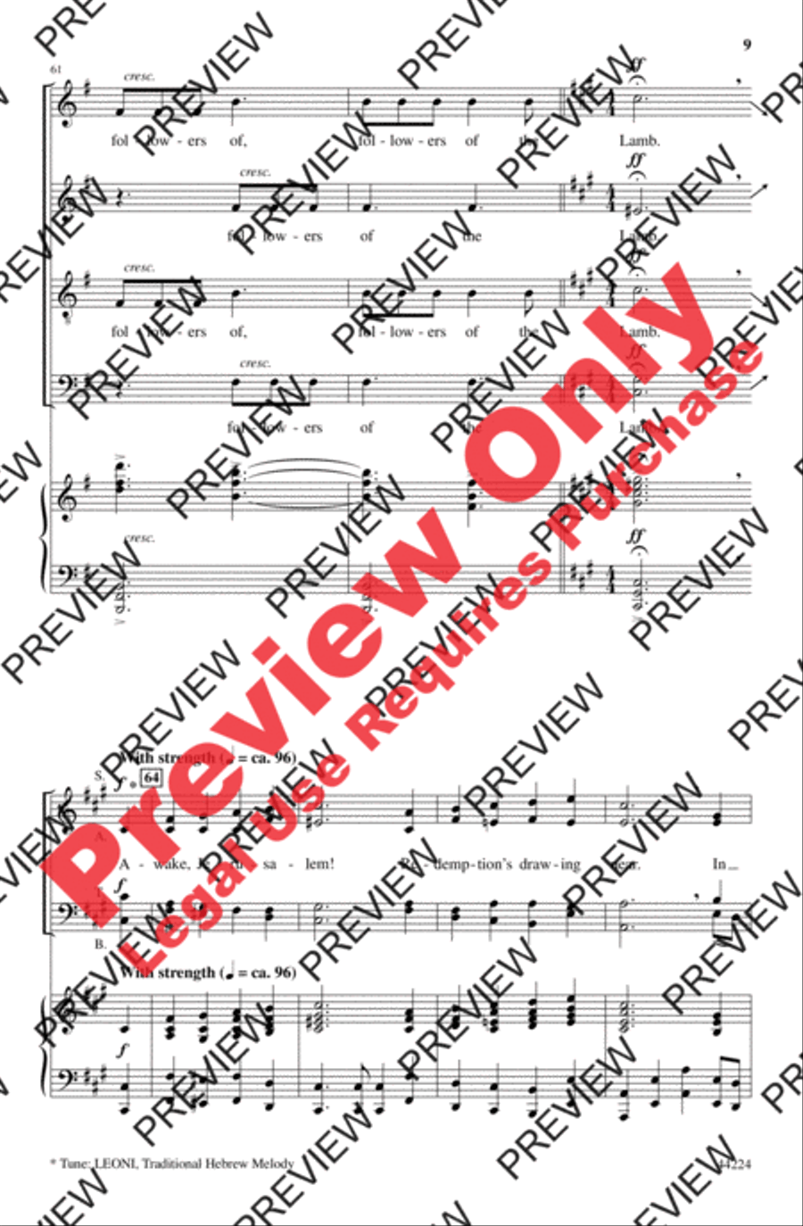 Sing a Glad Hosanna! Sing a Glad Hosanna! 4-Part scores gallery preview page 9