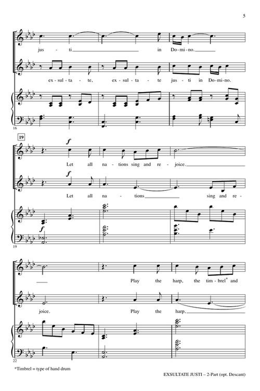 Exsultate Justi 2-Part scores gallery preview page 4