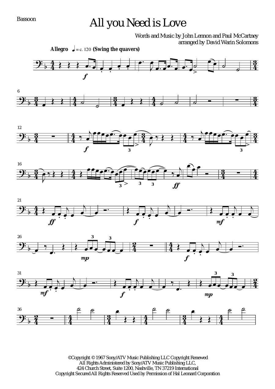 All You Need Is Love All You Need Is Love Small Ensemble scores gallery preview page 6