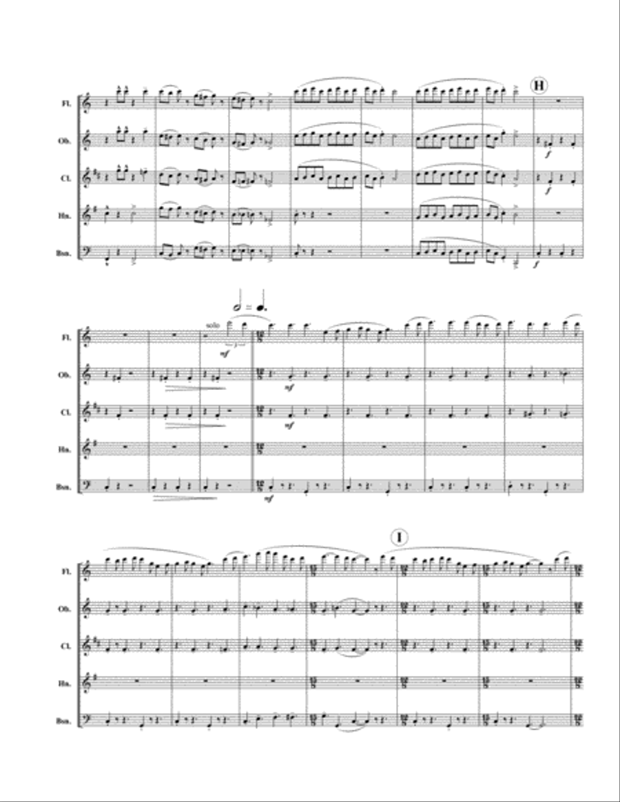 Turkey in the Straw Woodwind Quintet scores gallery preview page 4