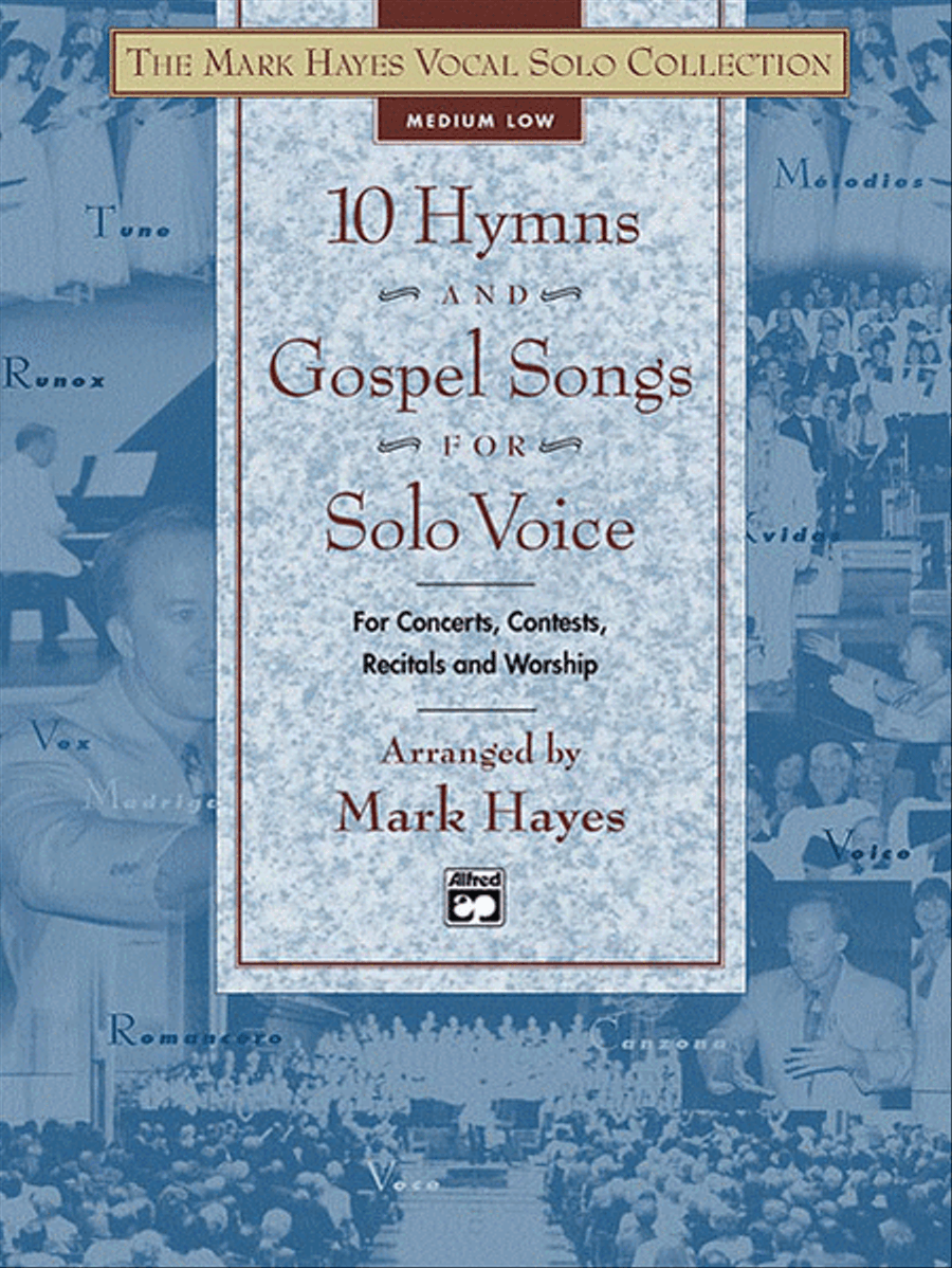 10 Hymns and Gospel Songs for Solo Voice - Medium Low (Book) Medium Voice scores gallery preview page 1