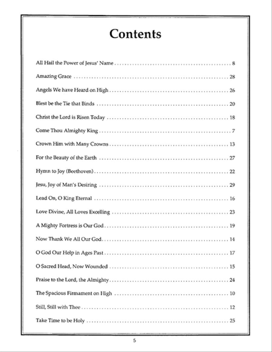 Favorite Hymns for Classical Guitar Acoustic Guitar scores gallery preview page 6