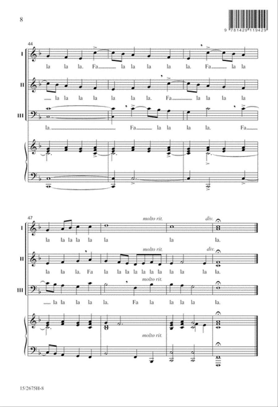 Fire, Fire, My Heart 4-Part scores gallery preview page 9