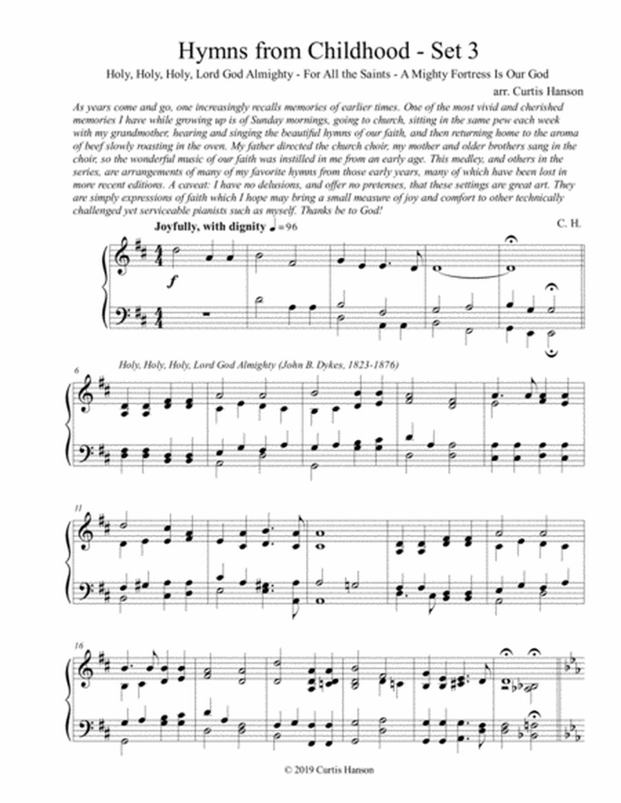 Hymns from Childhood - Set 3 (piano solo) image number null