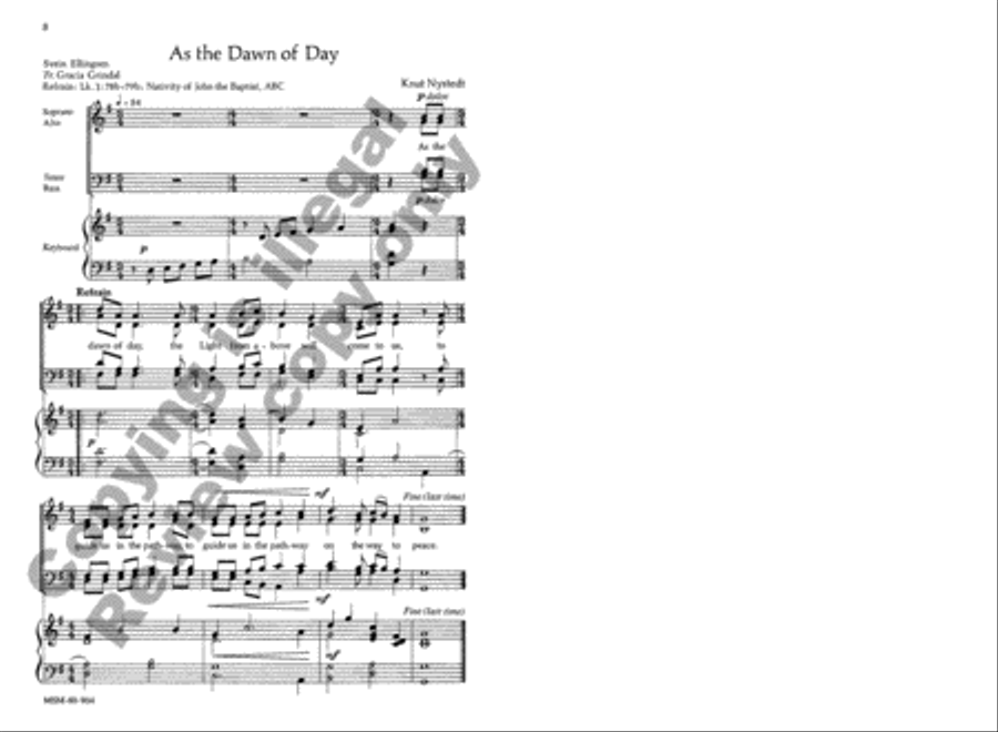 Four Liturgical Songs 4-Part scores gallery preview page 7