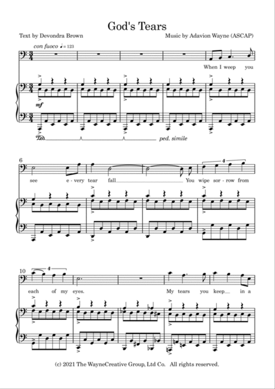 God's Tears Voice Solo scores gallery preview page 2