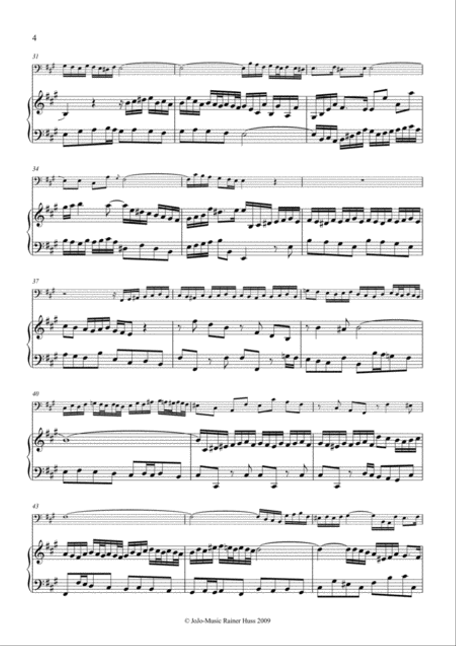 J.S.Bach Sonata in A, BWV 1032 Small Ensemble scores gallery preview page 4