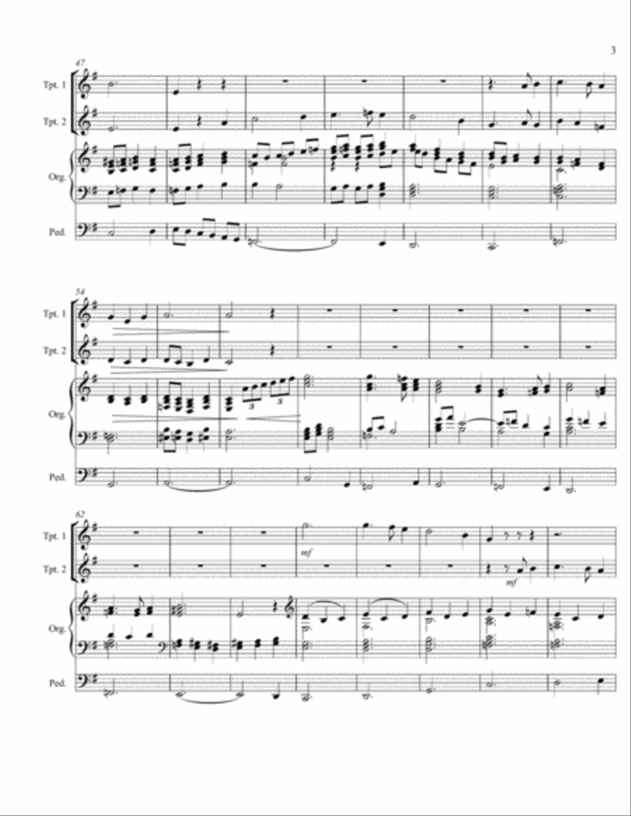 What Child Is This - Two Trumpets and Organ What Child Is This - Two Trumpets and Organ Trumpet Duet scores gallery preview page 4