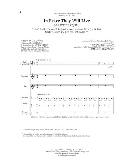 In Peace They Will Live (A Cherokee Hymn)