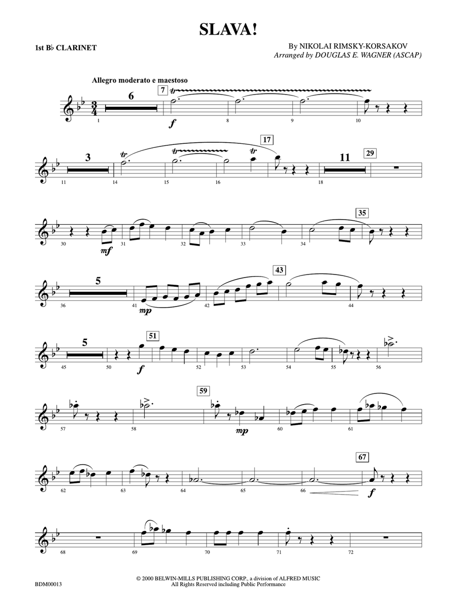 Slava: 1st B-flat Clarinet