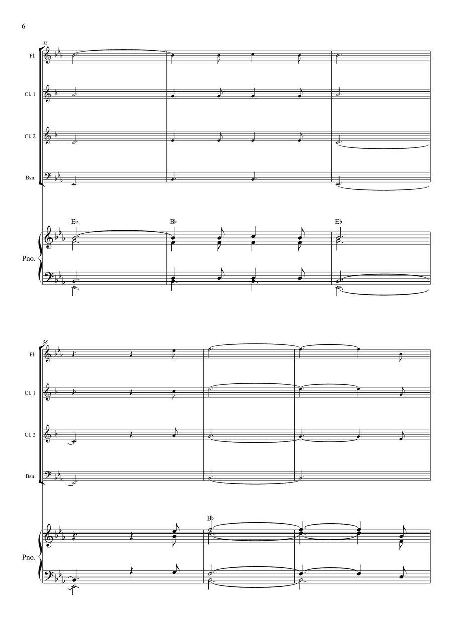 O Holy Night Woodwind Quartet scores gallery preview page 6
