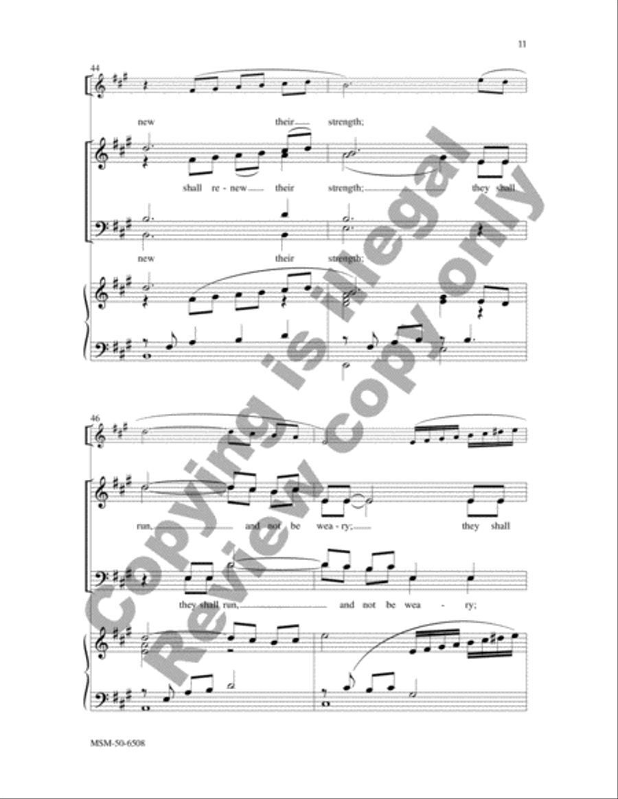 They That Wait upon the Lord 4-Part scores gallery preview page 11