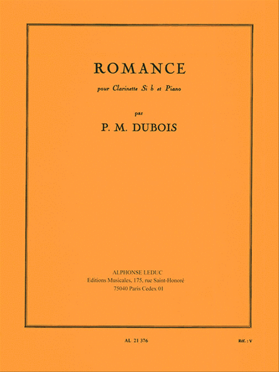 Romance (bb Clarinet And Piano) B-Flat Clarinet scores gallery preview page 1