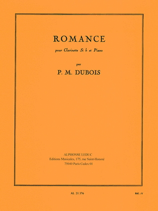Book cover for Romance (bb Clarinet And Piano)