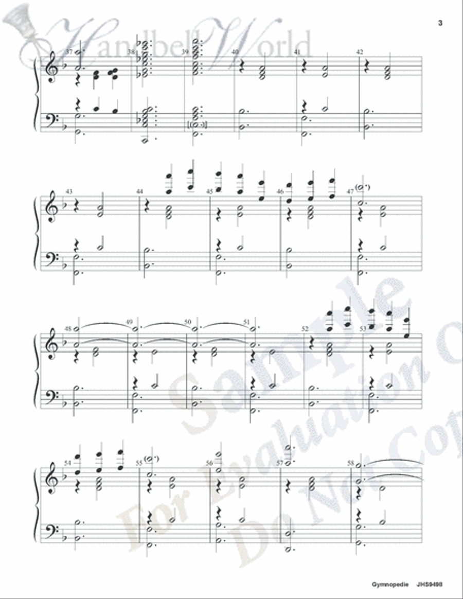 Gymnopedie Gymnopedie 5-Octaves scores gallery preview page 3