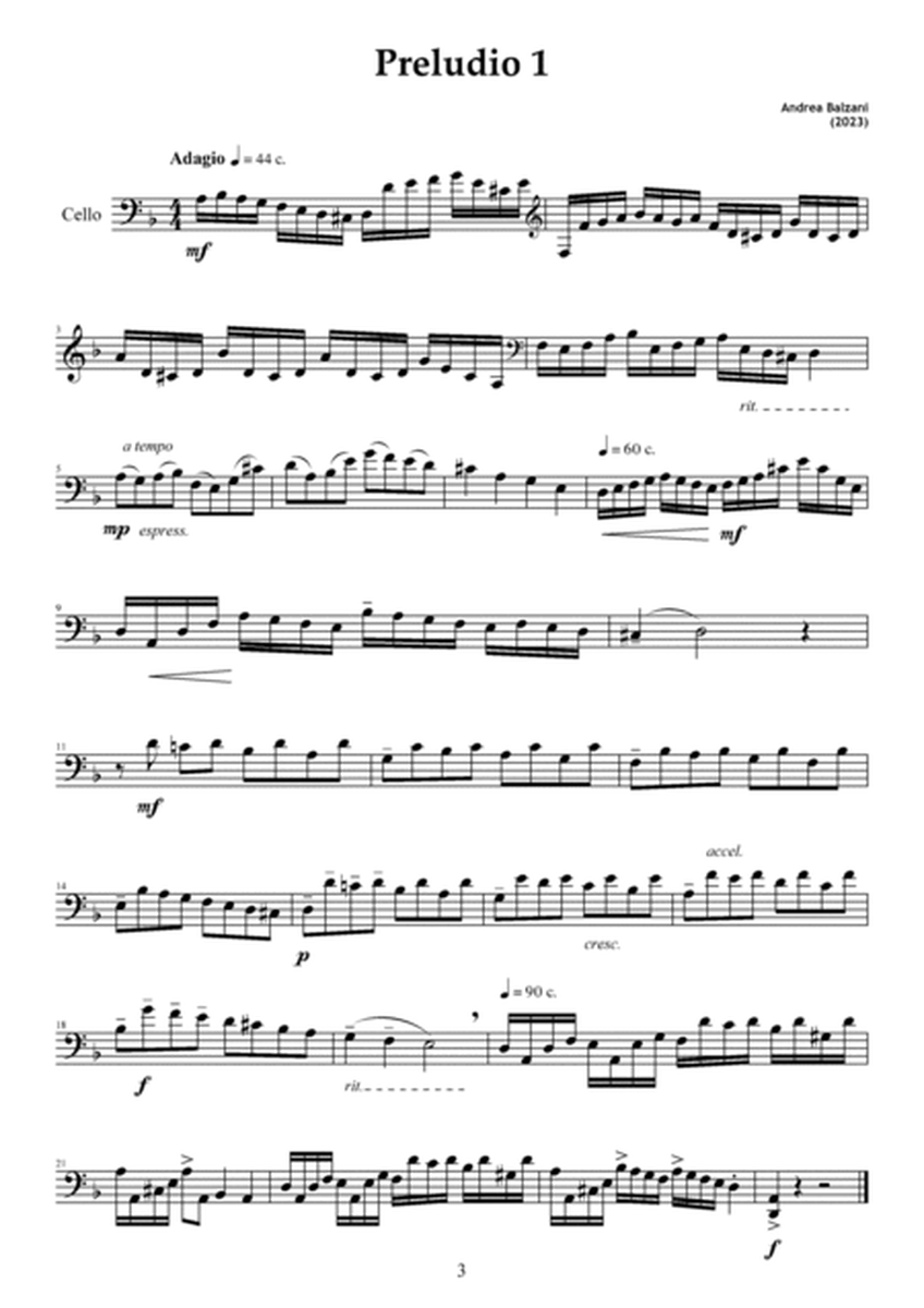 🎼 Tre Preludi per Violoncello [CELLO SCORE] (Collection)