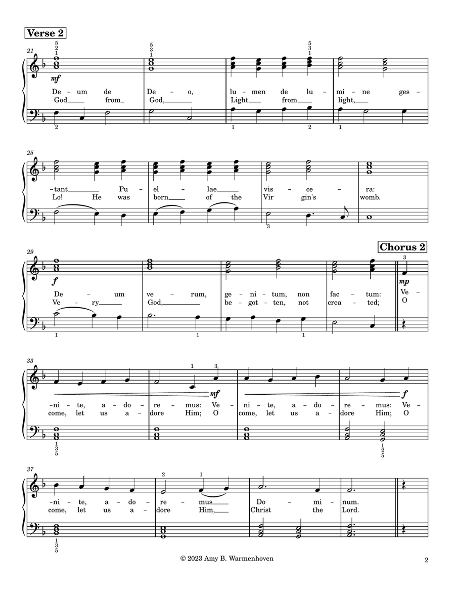 Adeste Fideles Piano Method scores gallery preview page 2