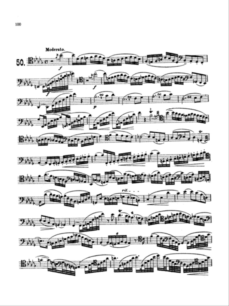 Milde: Fifty Concert Studies, Op. 26 Bassoon Solo scores gallery preview page 1