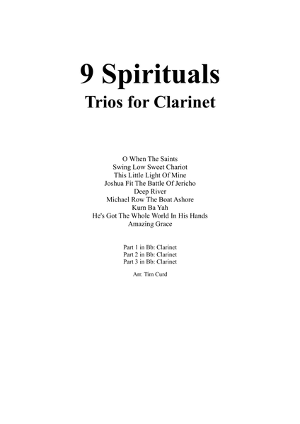 9 Spirituals, Trios For Clarinet image number null