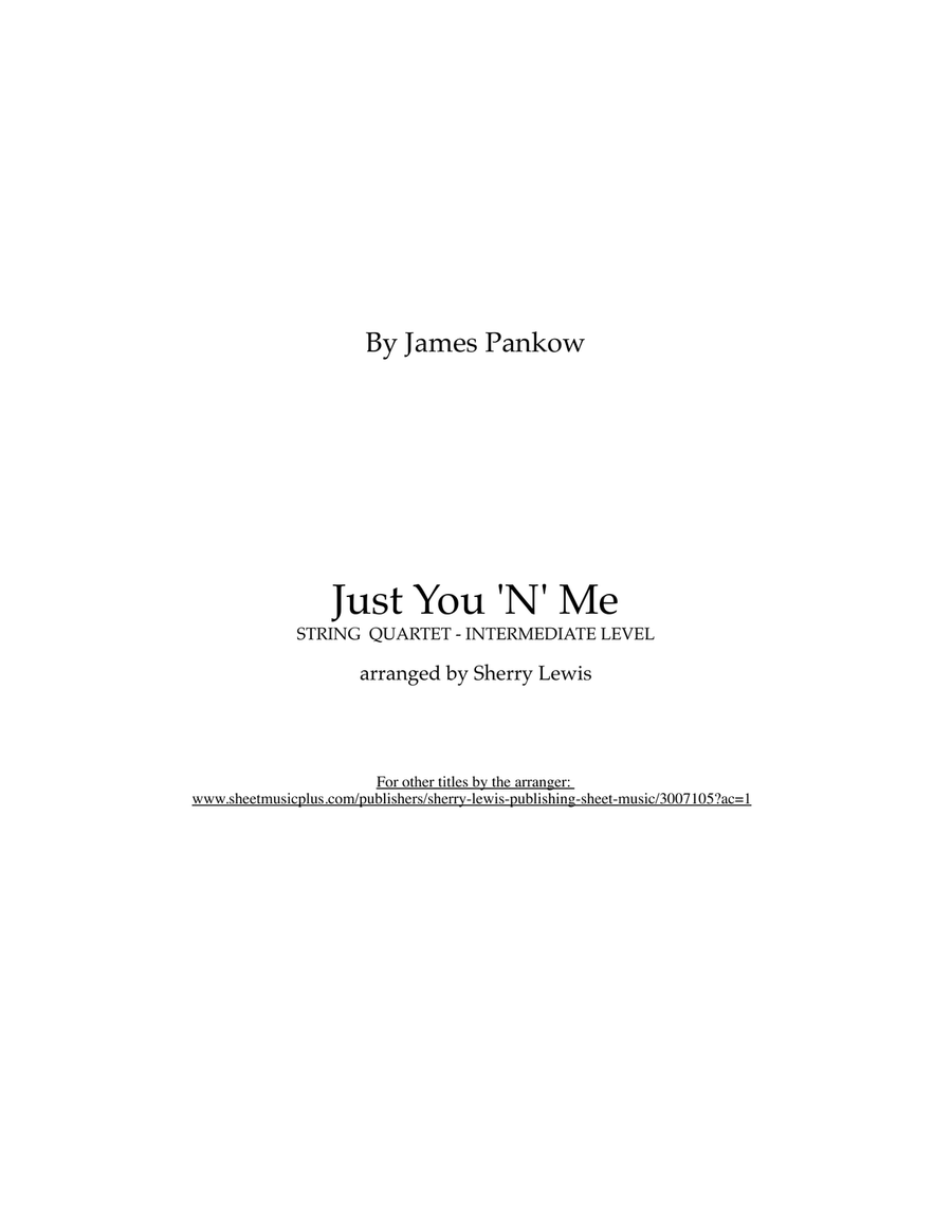 Just You 'n' Me String Quartet scores gallery preview page 2