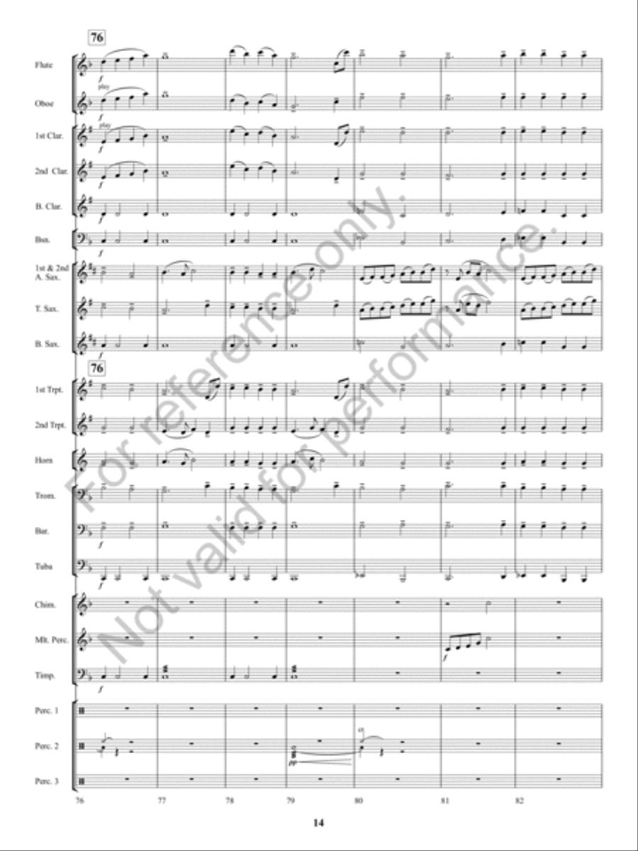 Kennesaw Mountain Celebration Concert Band scores gallery preview page 13